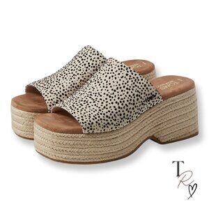 Tom’s NWT Laila Mini Cheetah Print Chunky Platform Sandals Esapdrilles Size 6.5
